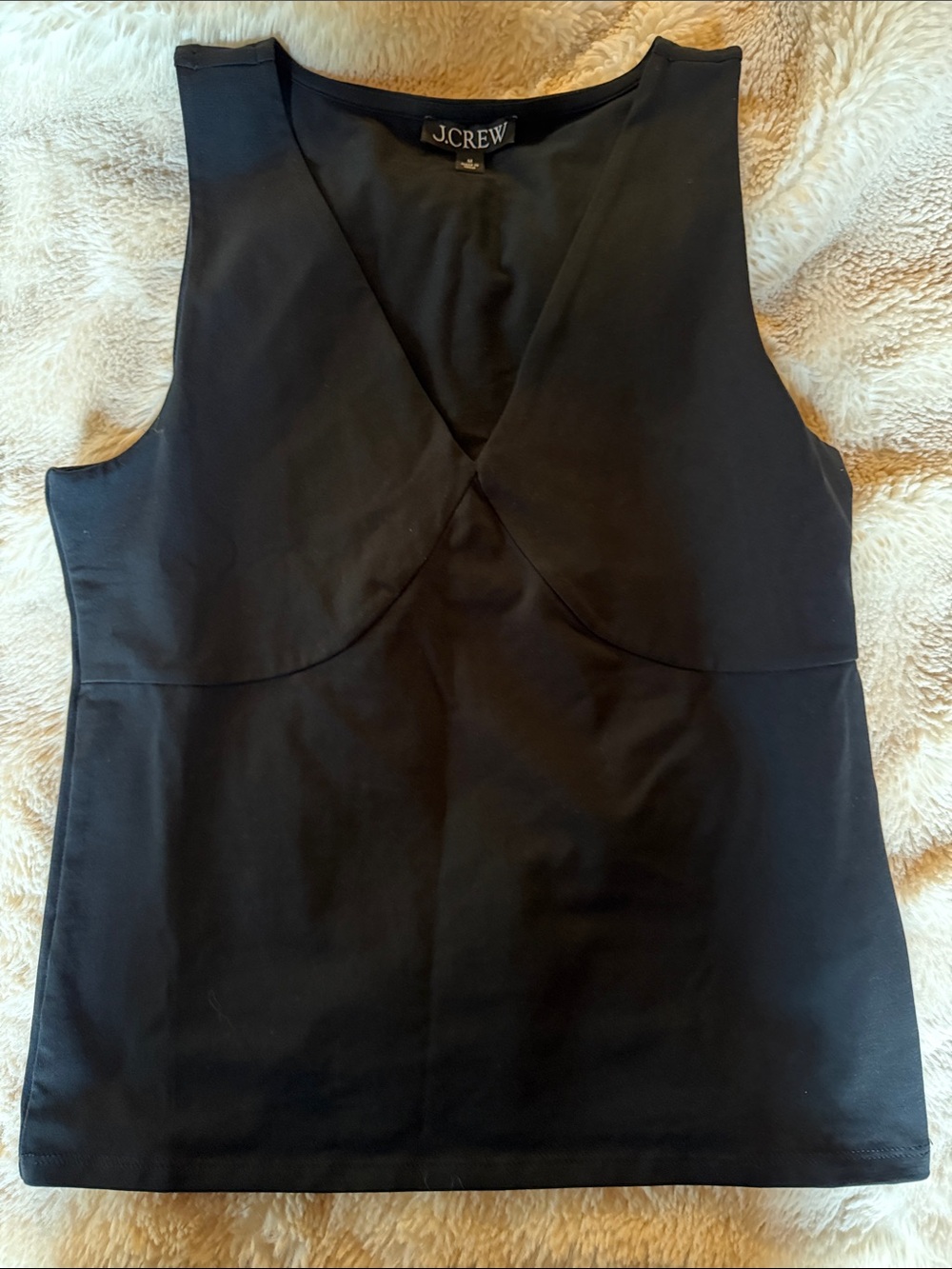 J. Crew Black Sleeveless V‑Neck Tank